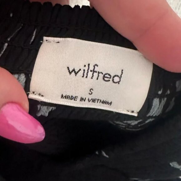 Wilfred Smocked puff-sleeve summer top cropped size small - Picture 2 of 2